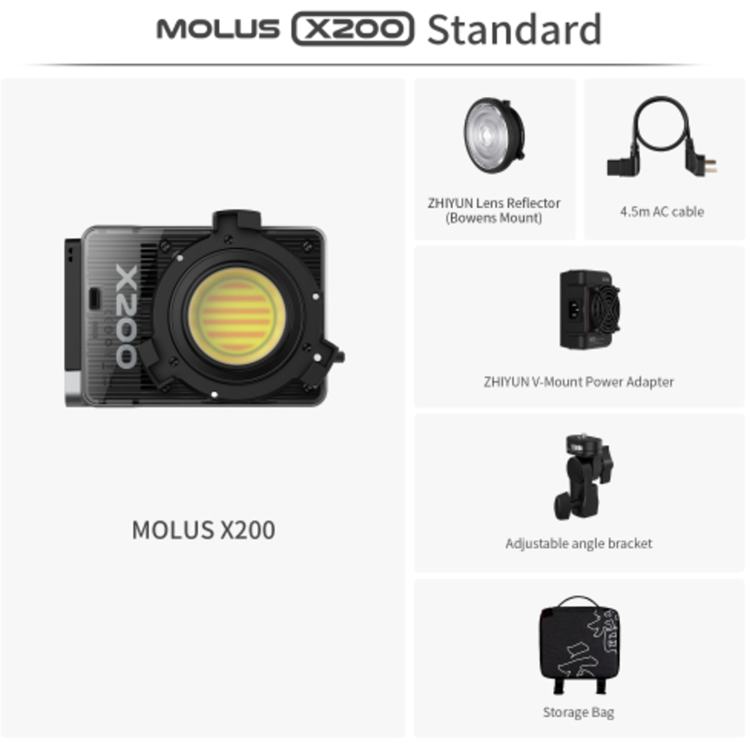 Zhiyun MOLUS X200 Bi-Color LED Leuchte Standard
