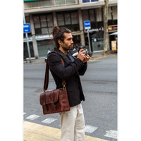 Bronkey Roma Leder Camera Bag Cognac