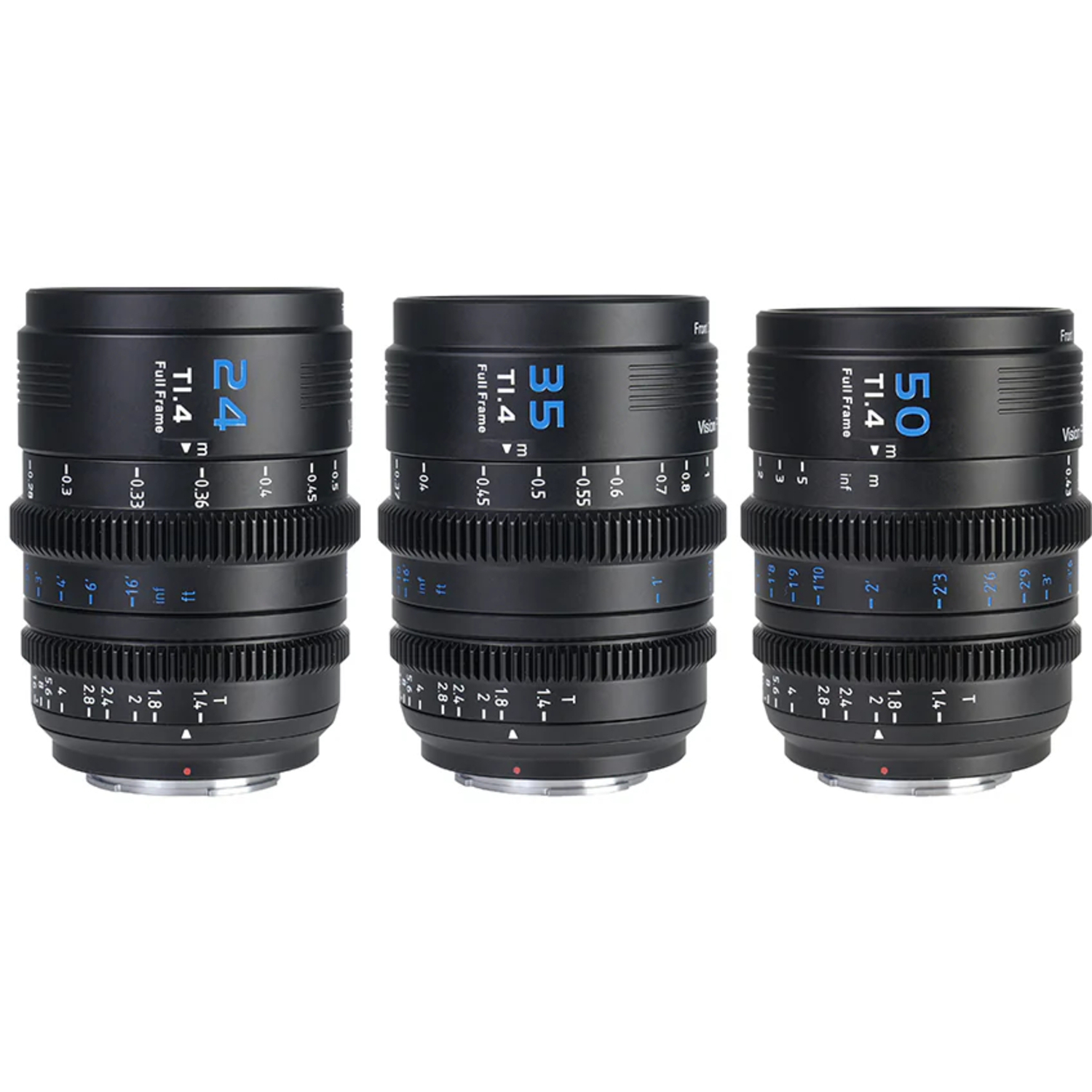 Sirui Vision Prime 24mm, 35mm und 50mm T1.4 für L-, Sony E-, Canon RF- und Nikon Z-Mount schwarz