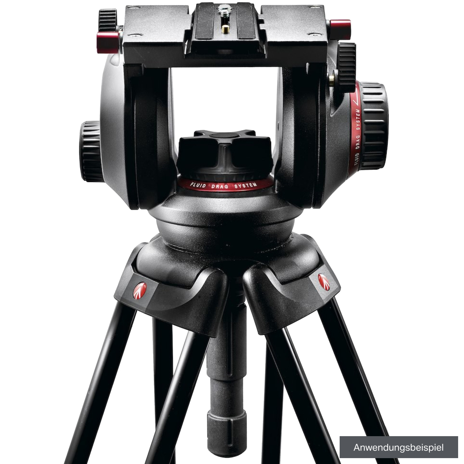 Manfrotto Pro Fluid Video-Neiger mit 100mm Halbkugel und 509PLONG