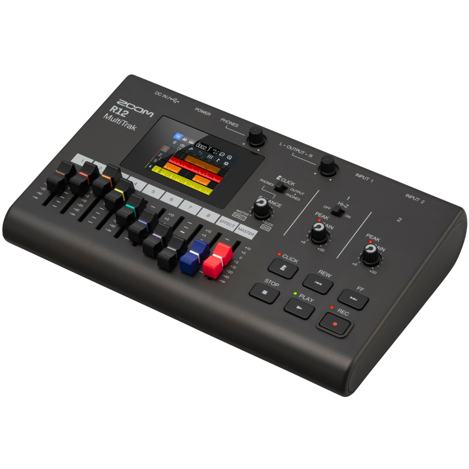 Zoom MultiTrak R12 8-Spur-Recorder schwarz