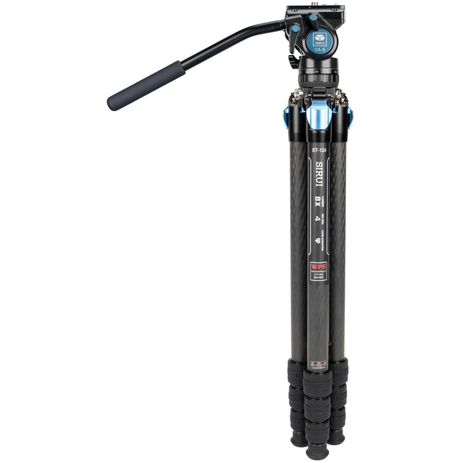 SIRUI ST-124 Superb Travel Dreibeinstativ Carbon 166cm mit Videokopf VA-5