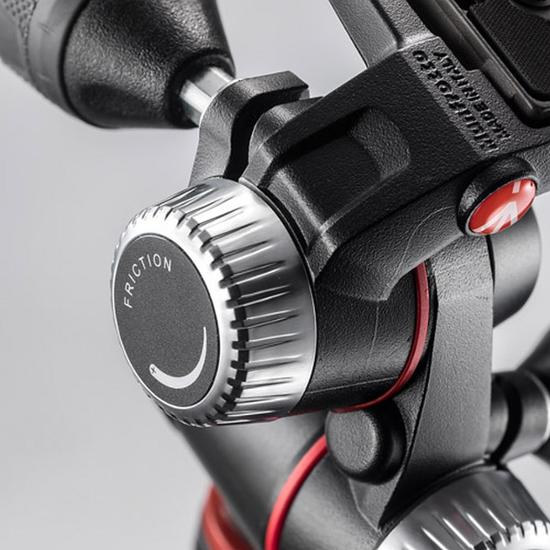 Manfrotto 190 Set Aluminium-Stativ (4 Segmente) mit 3-Wege-Neiger