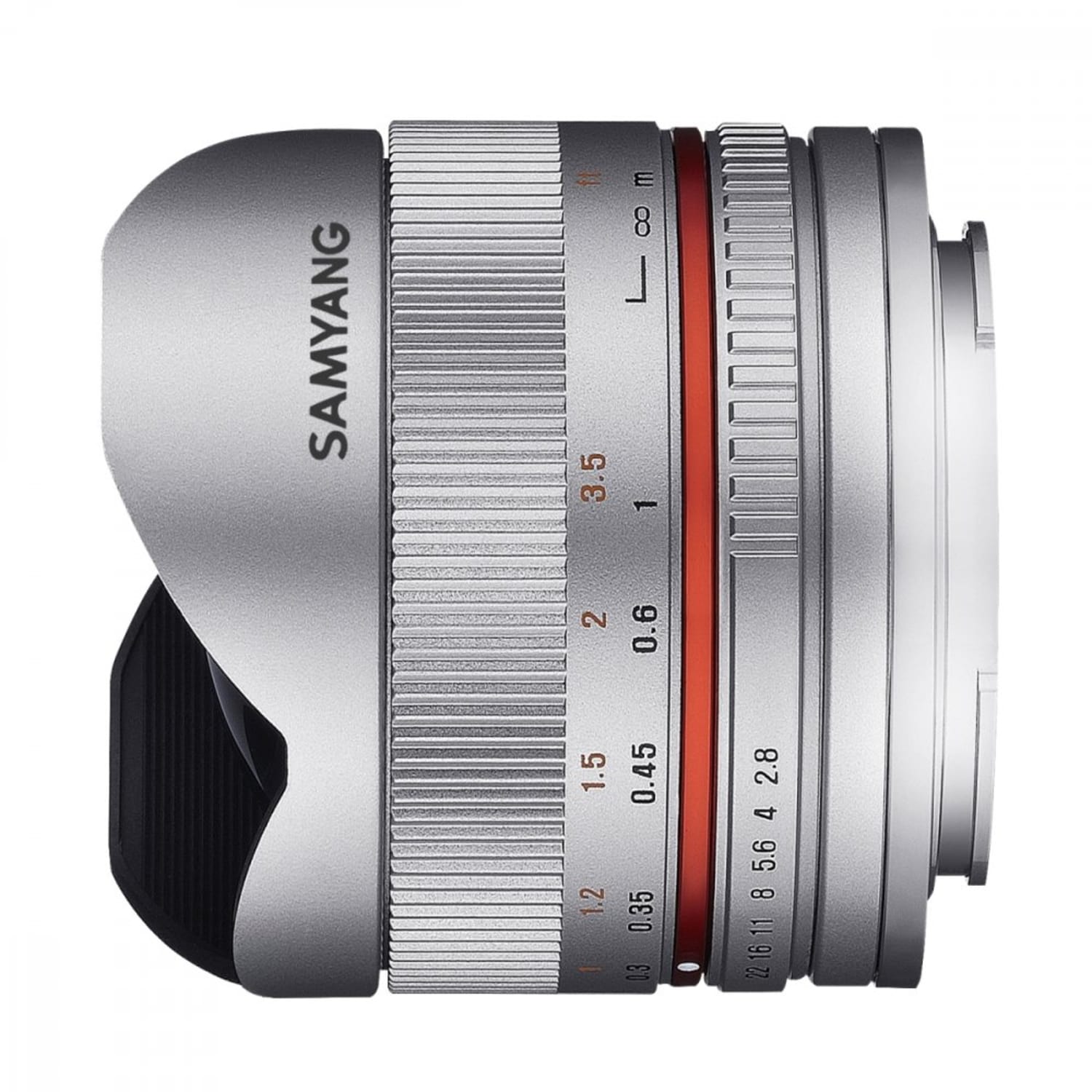 Samyang 8mm F2.8 UMC Fisheye II silber Fujifilm X -Mount