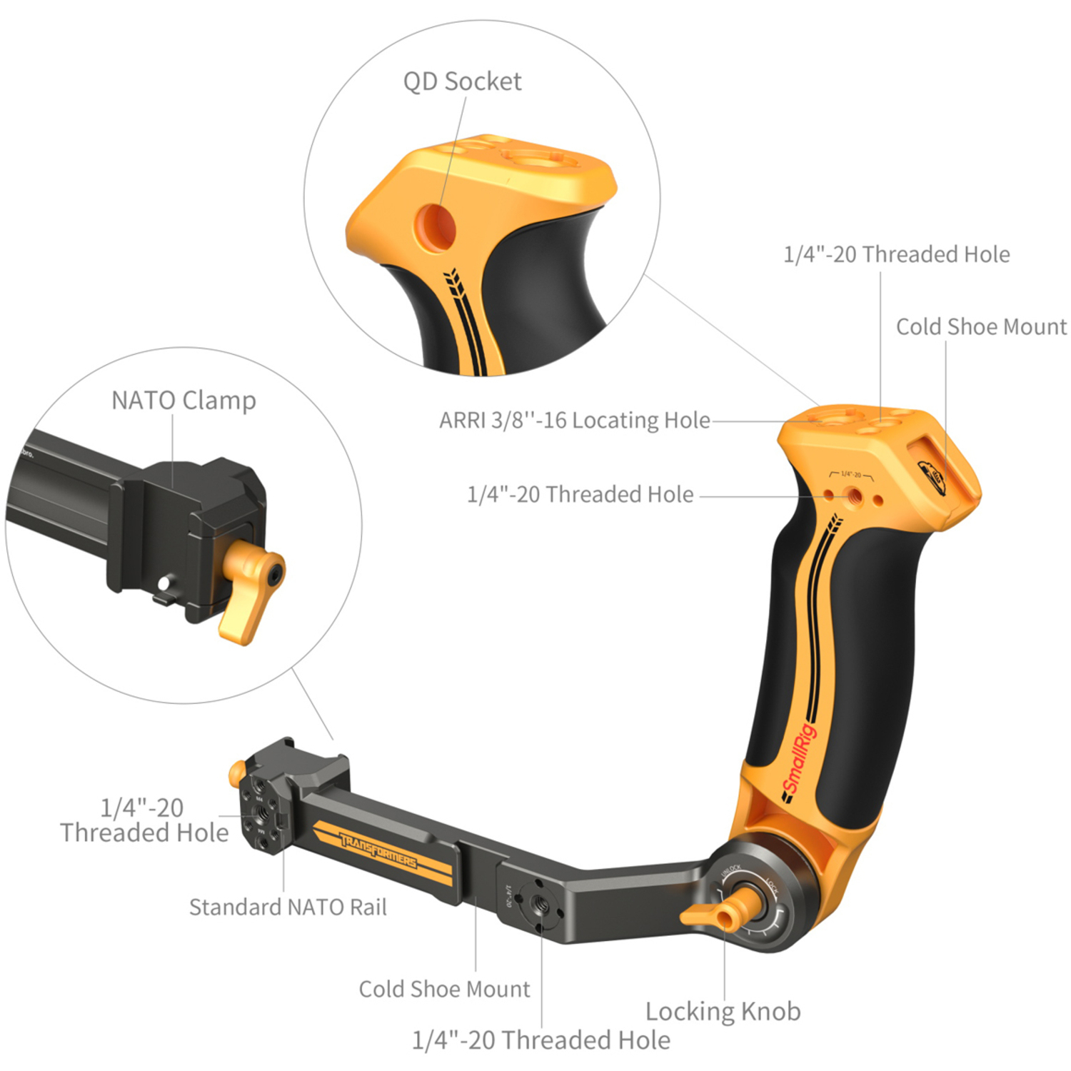 SmallRig Handgriff 5524 BumbleBee Edition für DJI RS Serie