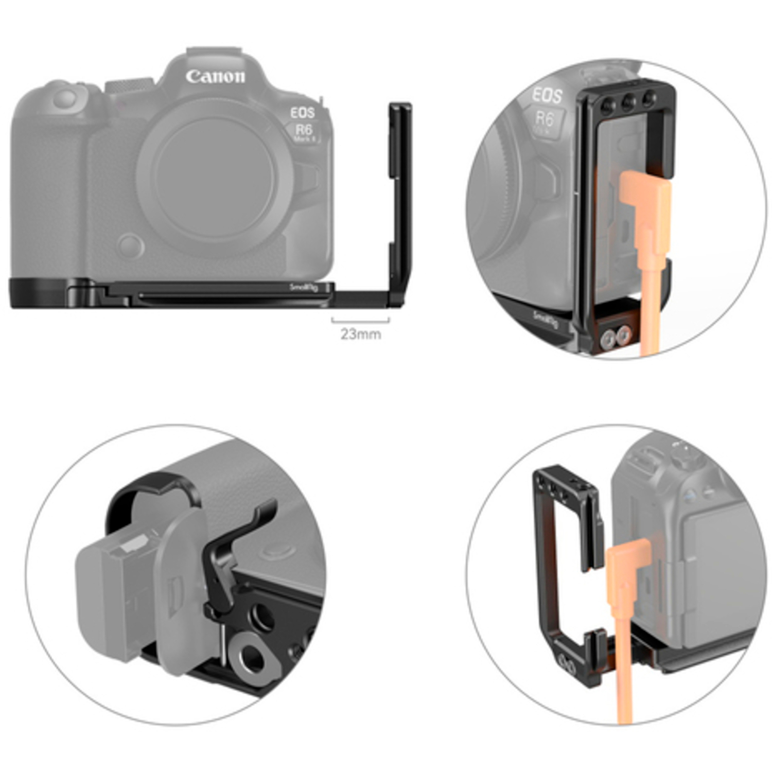 SmallRig L-Bracket 4160B für Canon EOS R6 Mark II/R5/R5 C/R6