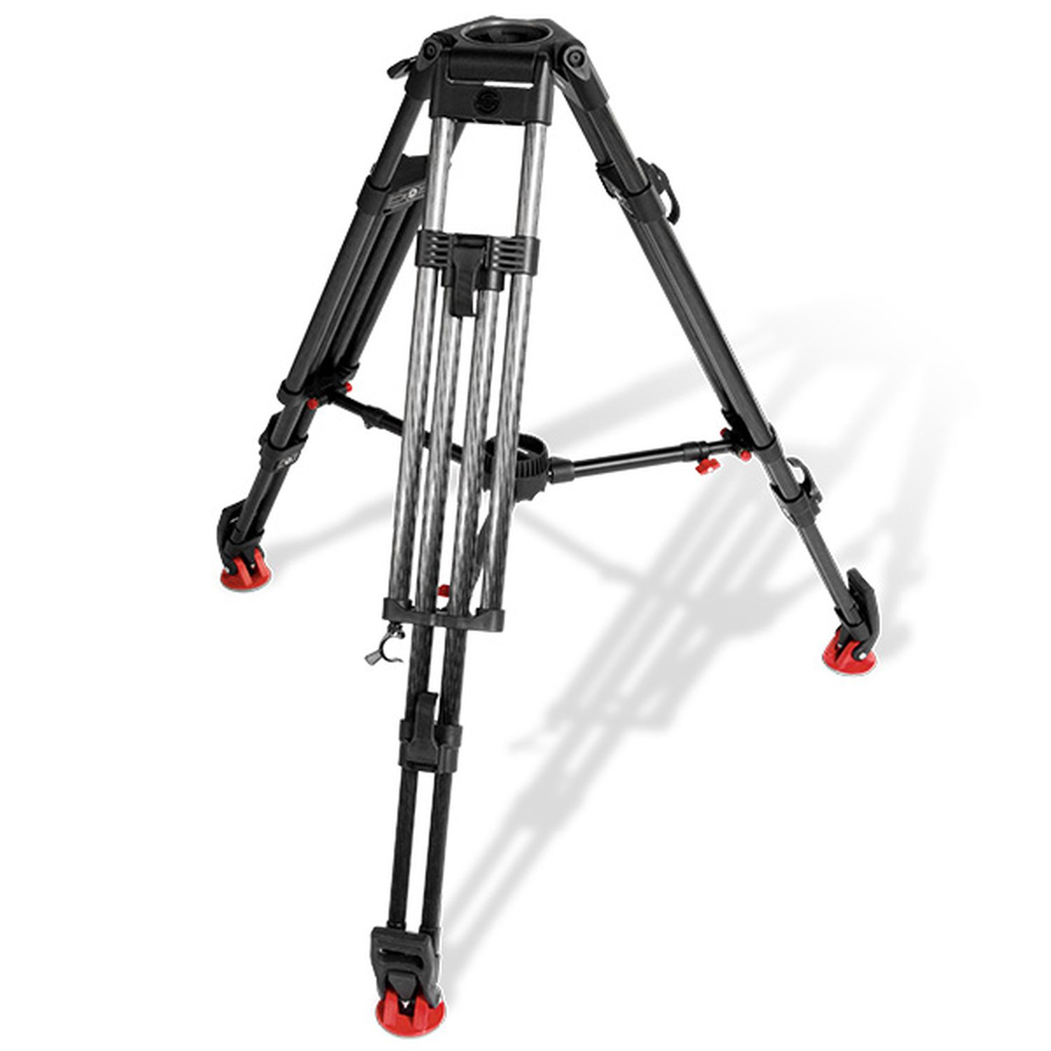 Sachtler SAC1973 System Video 7+7 Kohlefaser mit Stativkopf, ENG 2 CF Heavy-Duty-Stativ, Mittelspinne und Tasche