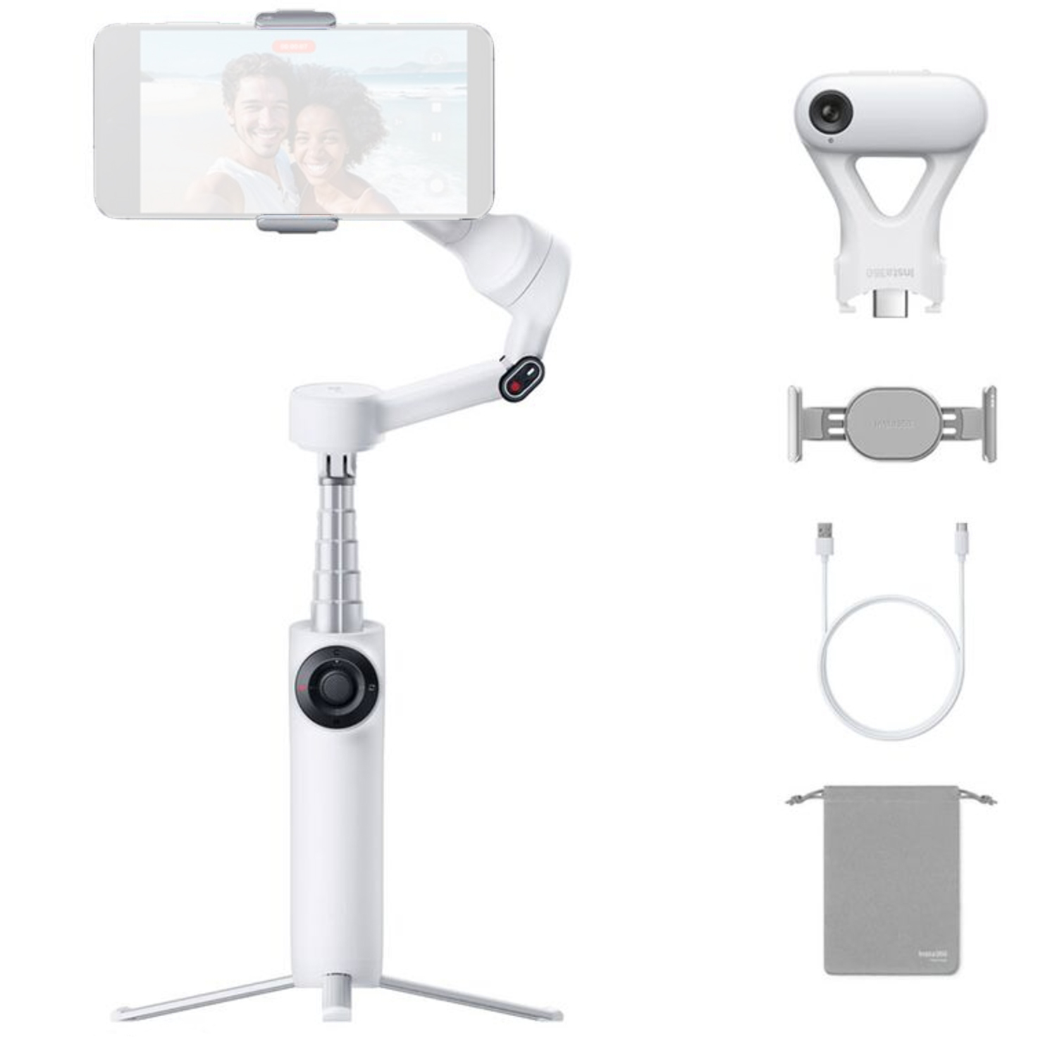 Insta360 Flow 2 AI Tracker Bundle Summit White