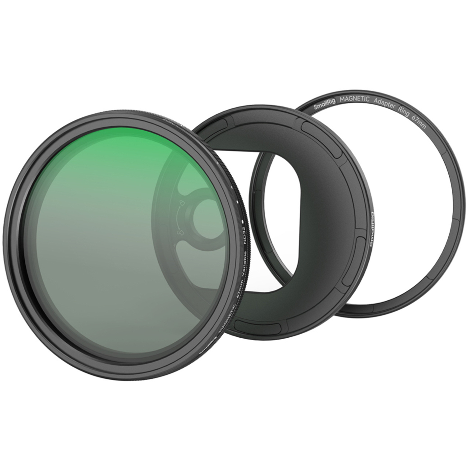 SmallRig VND-Filter ND2-ND32 77mm Set mit T-Mount-Filteradapter 67mm