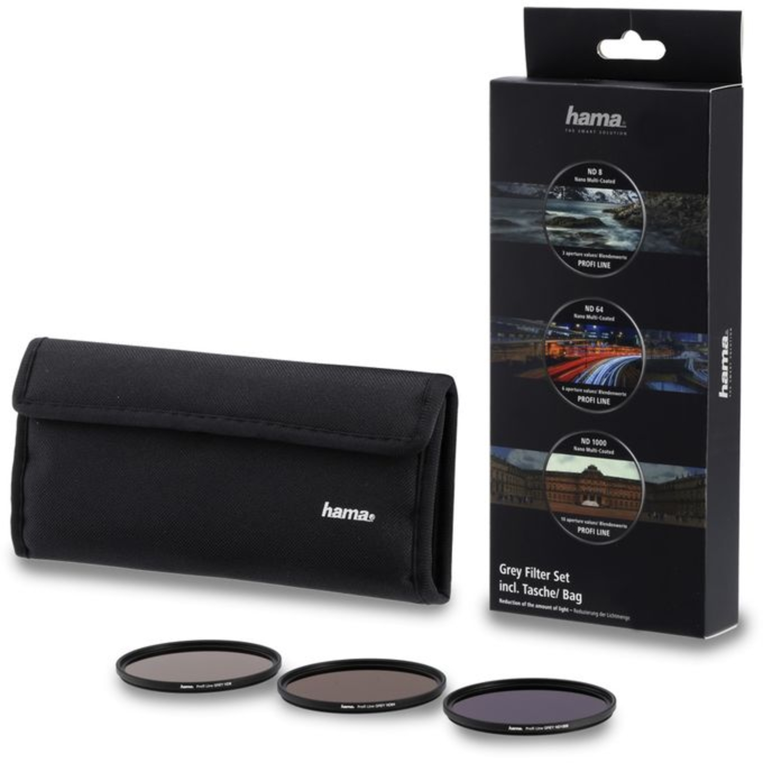 Hama Graufilter-Set ND8, ND64, ND1000, 62 mm