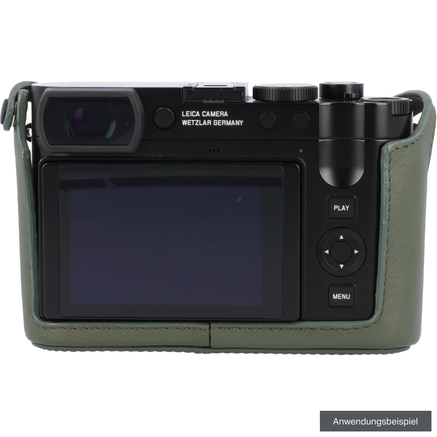 Artisan & Artist Leder-Halfcase LMB-Q123 oliv für Leica Q3, Q2, Q2 Monochrom und Q