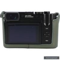 Artisan & Artist Leder-Halfcase LMB-Q123 oliv für Leica Q3, Q2, Q2 Monochrom und Q