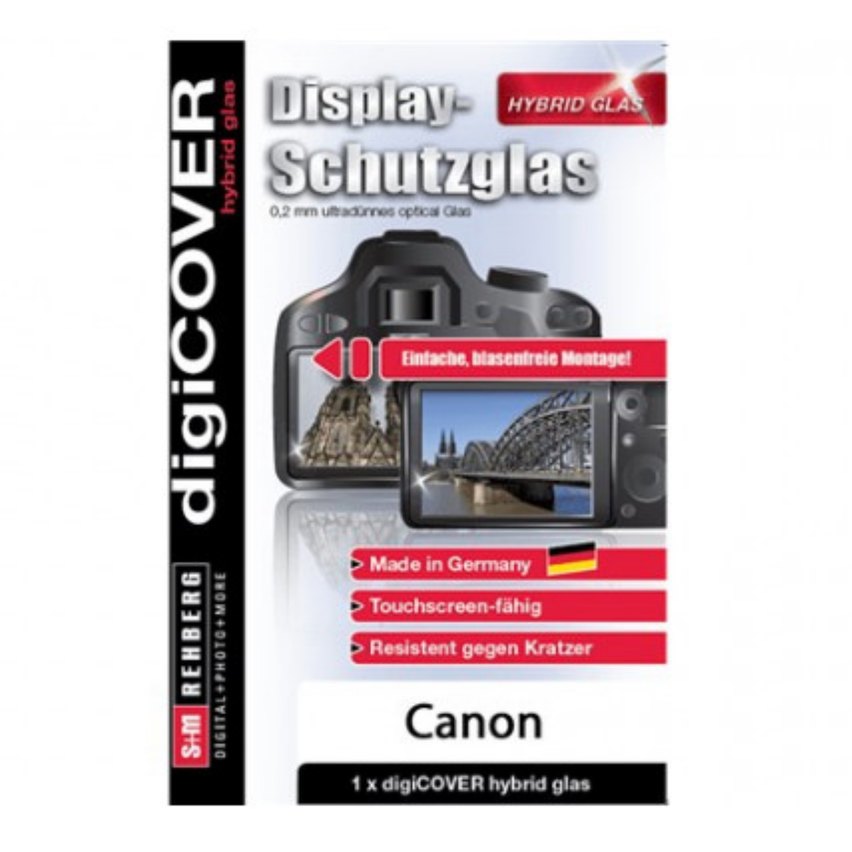 S&M Display-Hybrid Glas für Canon EOS 250D