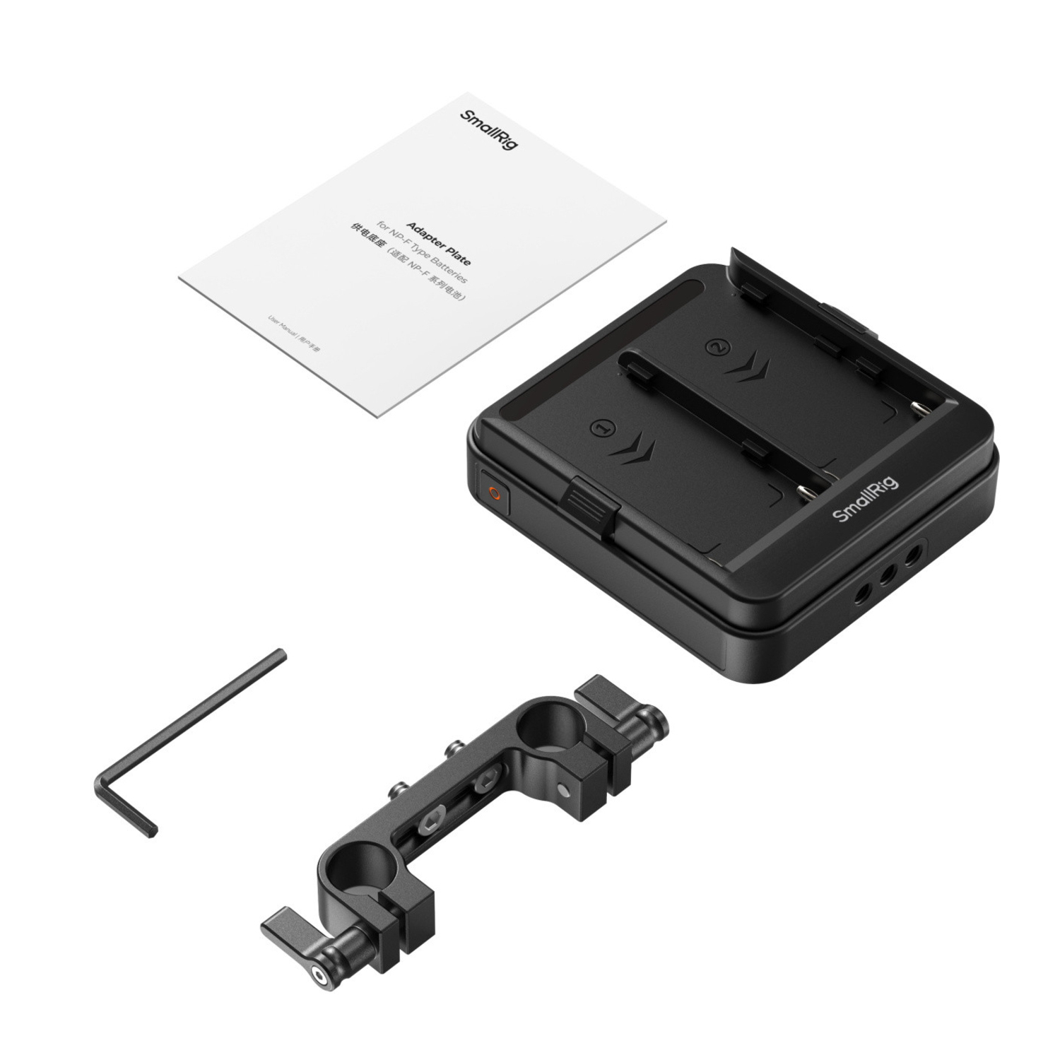 SmallRig Adapterplatte 5536 für NP-F Akkus für 15mm-LWS-Stangen