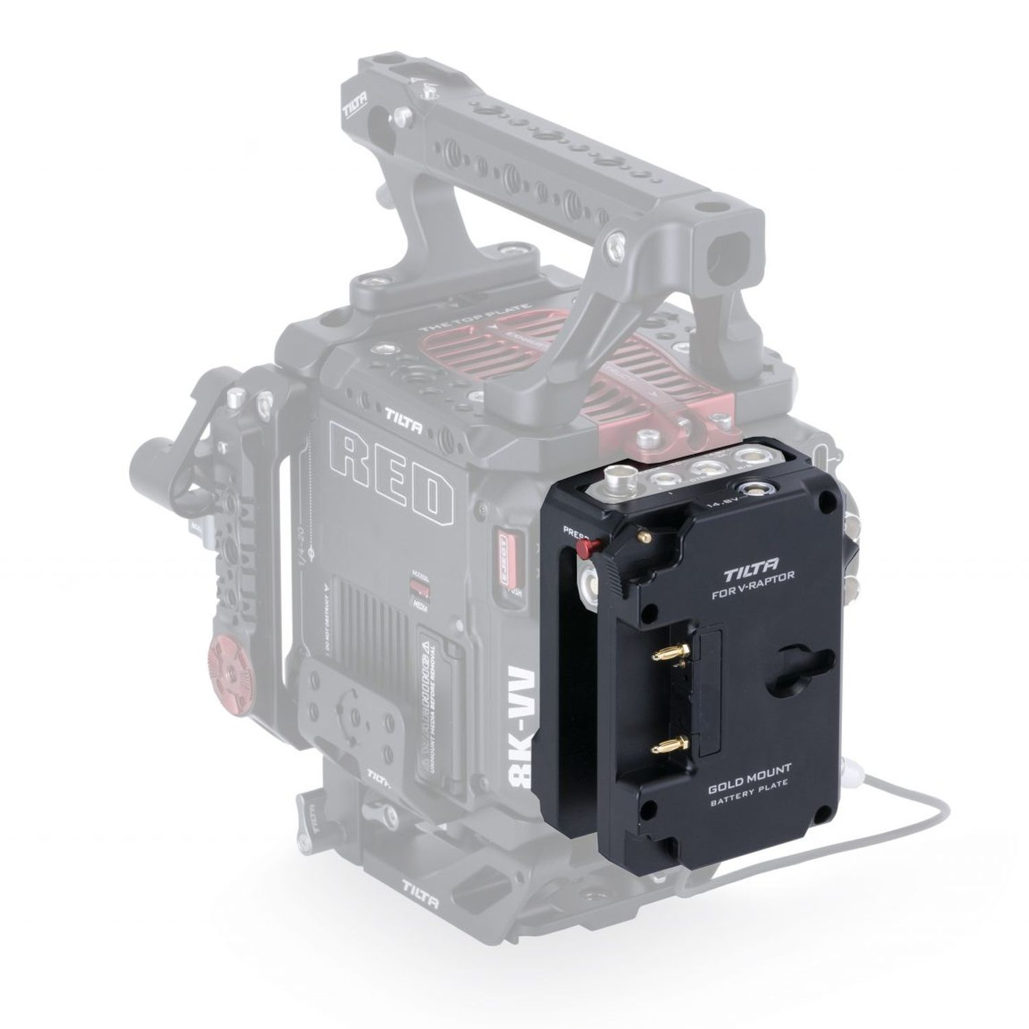 Tilta ESR-T08-BP-AB Batterieplatte für RED V-RAPTOR Gold Mount