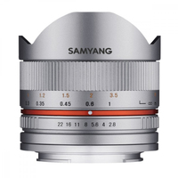 Samyang 8mm F2.8 UMC Fisheye II silber Fujifilm X -Mount