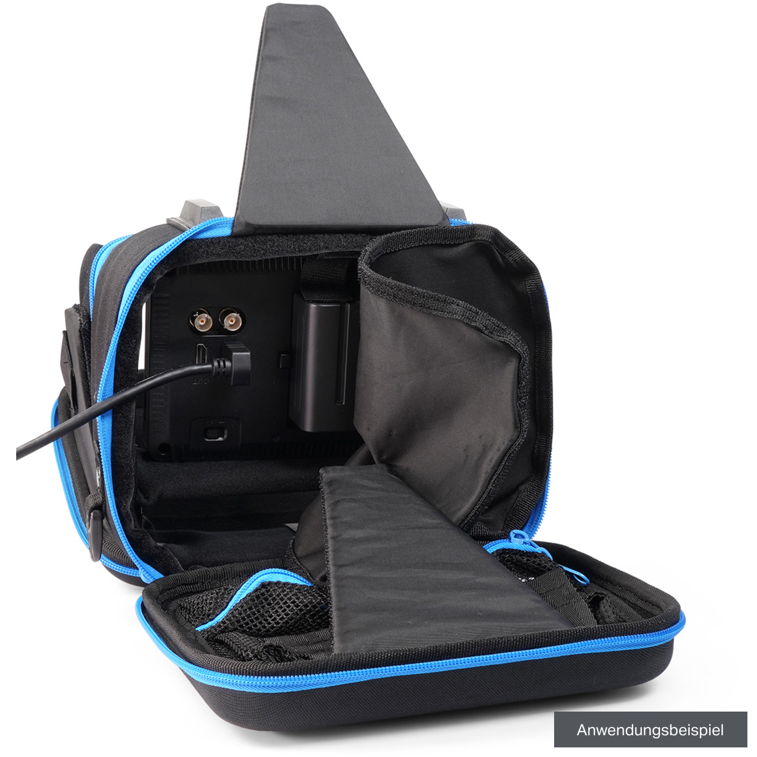 Orca OR-142 Hartschalen-Monitortasche mit integrierter Haube für 7 Zoll LCD-Monitore