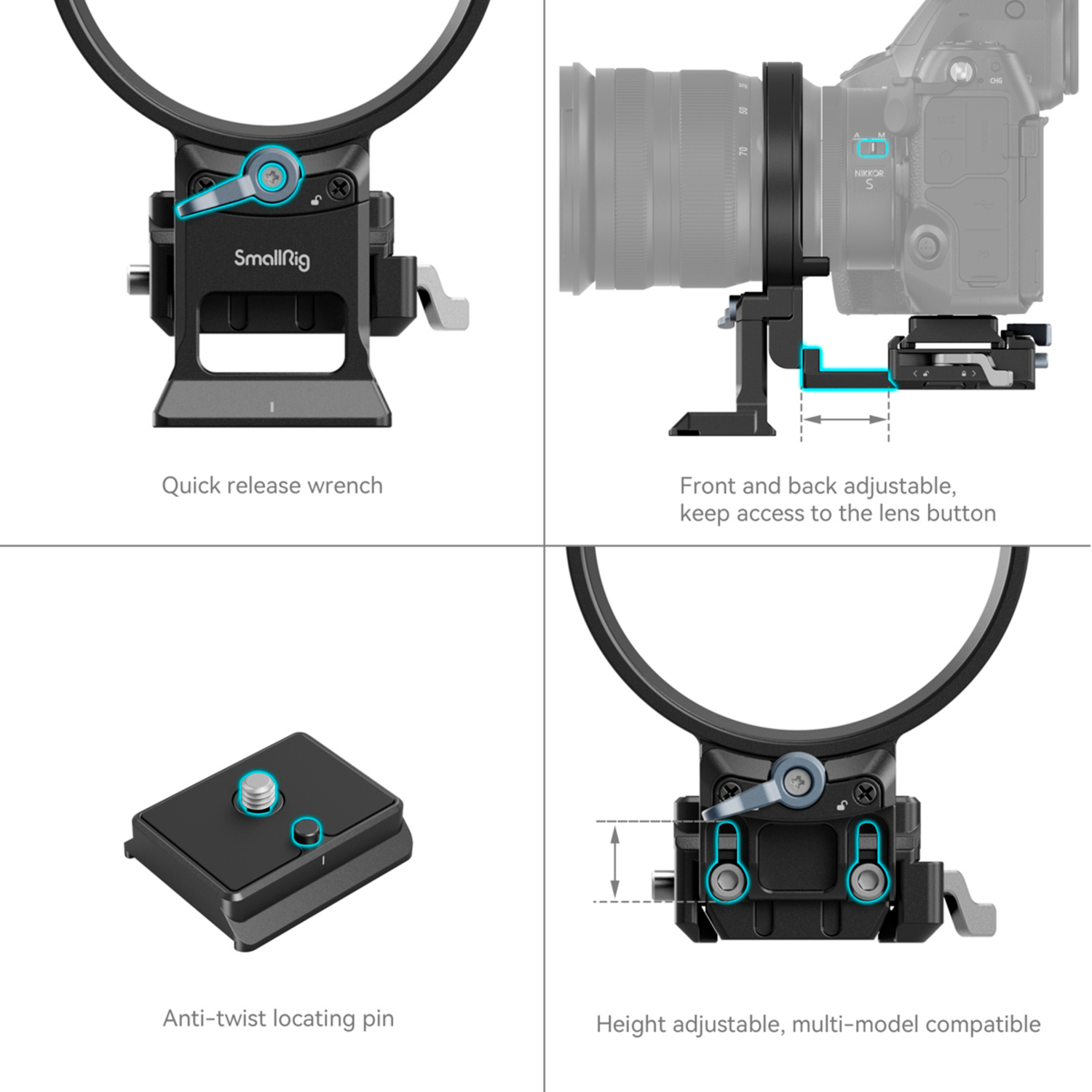 SmallRig 4306 Drehbares Horizontal-Vertikal-Montageplatten-Kit für Nikon Z