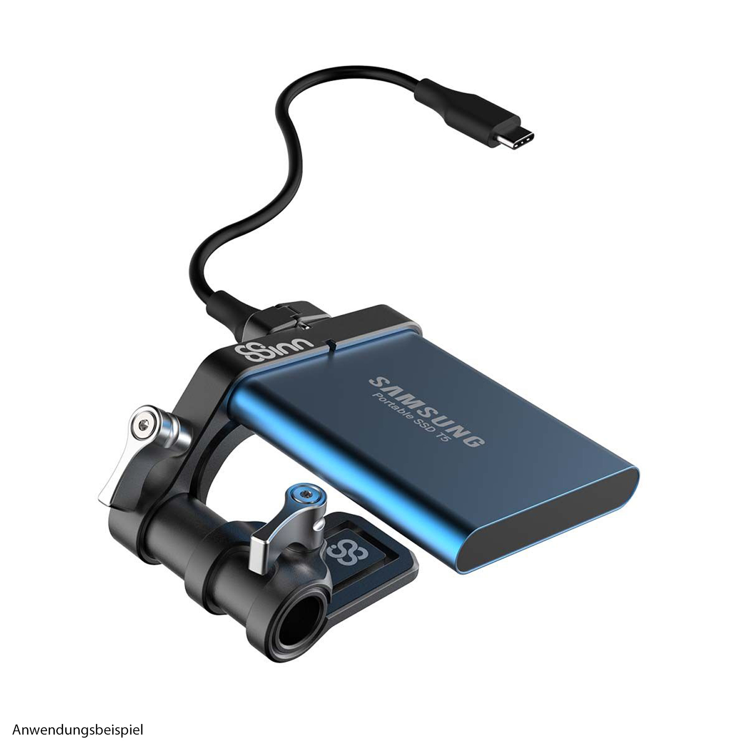 8Sinn SSD-Halterung für Samsung T5 auf Cold Shoe Mount