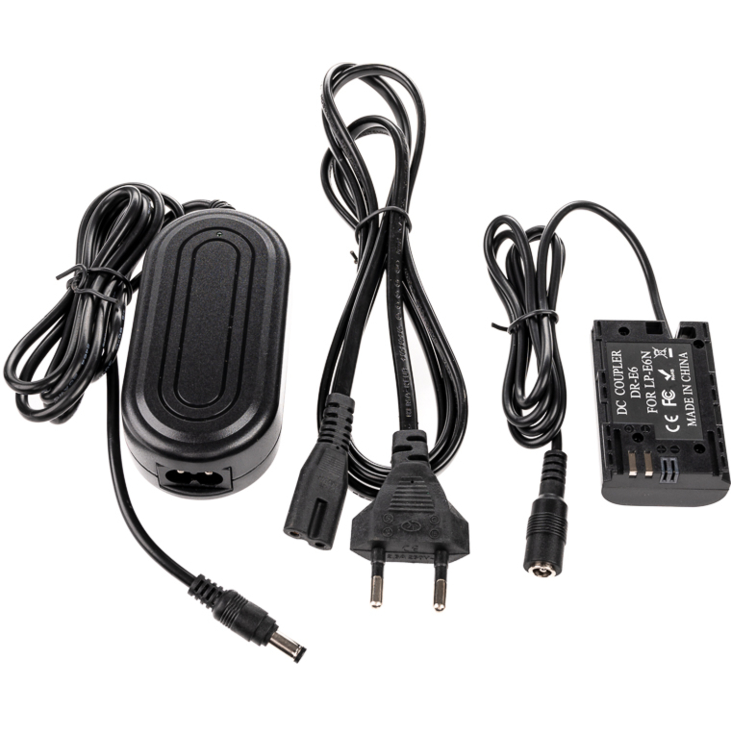 Caruba Dummy-Akku Canon LP-E6 mit AC-E6-Netzadapter