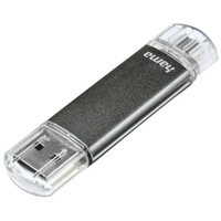 Hama USB-Stick Laeta Twin USB 2.0 16GB grau 