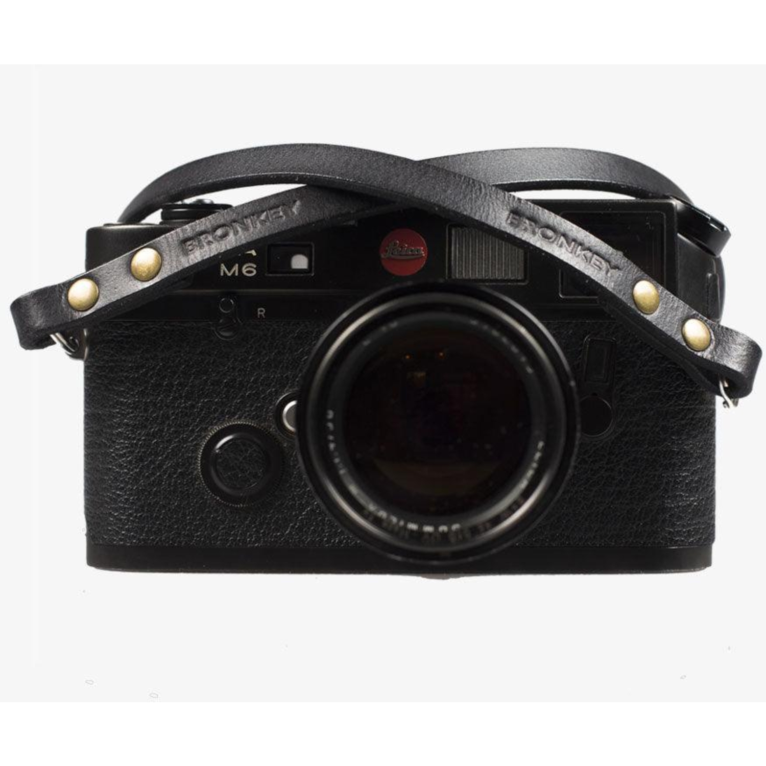 Bronkey Kameragurt Berlin #101 Leder 120cm schwarz