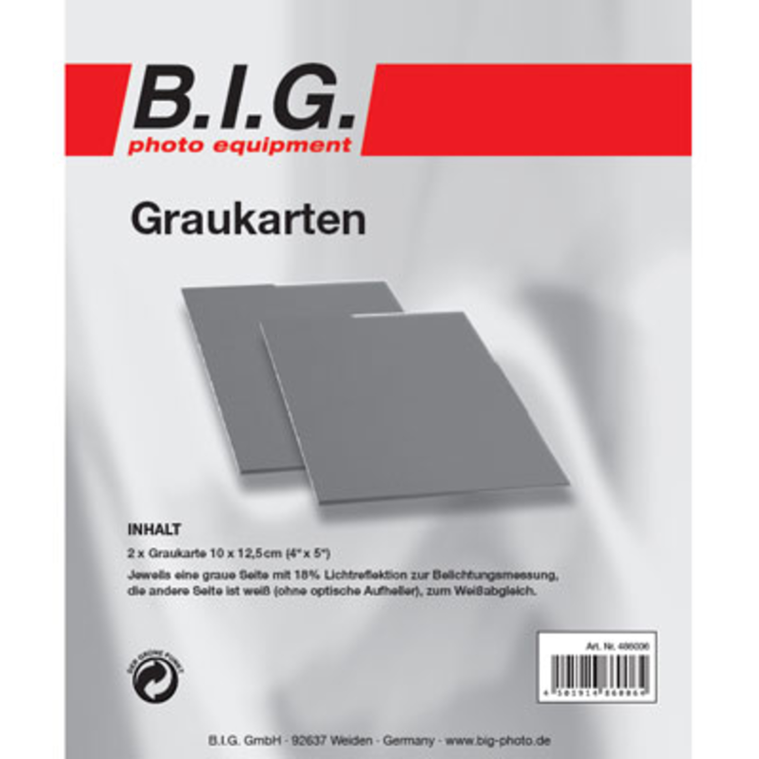 B.I.G. Graukarten-Set 10 x 12,5cm 2er Pack