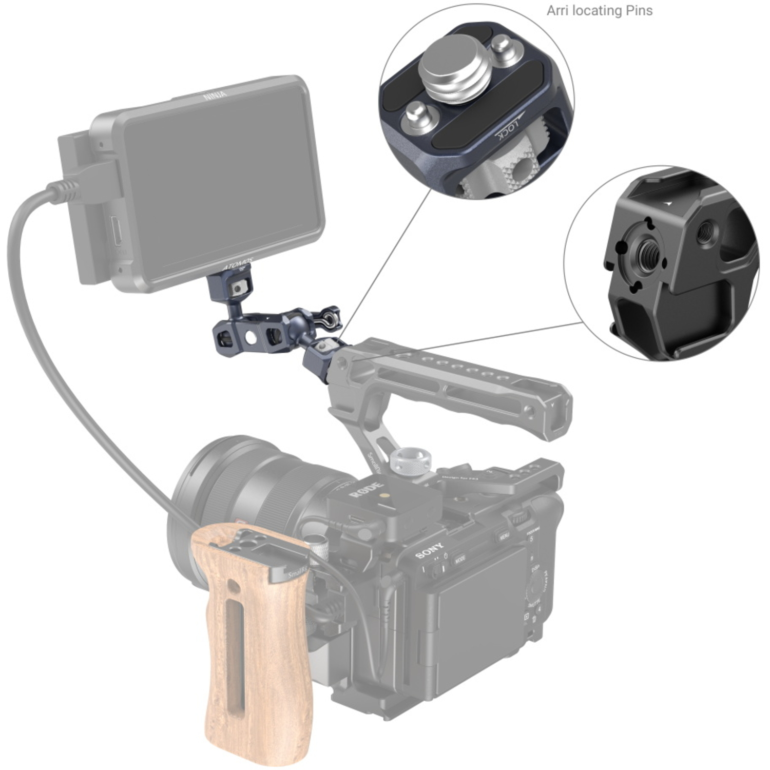 SmallRig 3874 Magic Arm mit Doppelkugelkopf