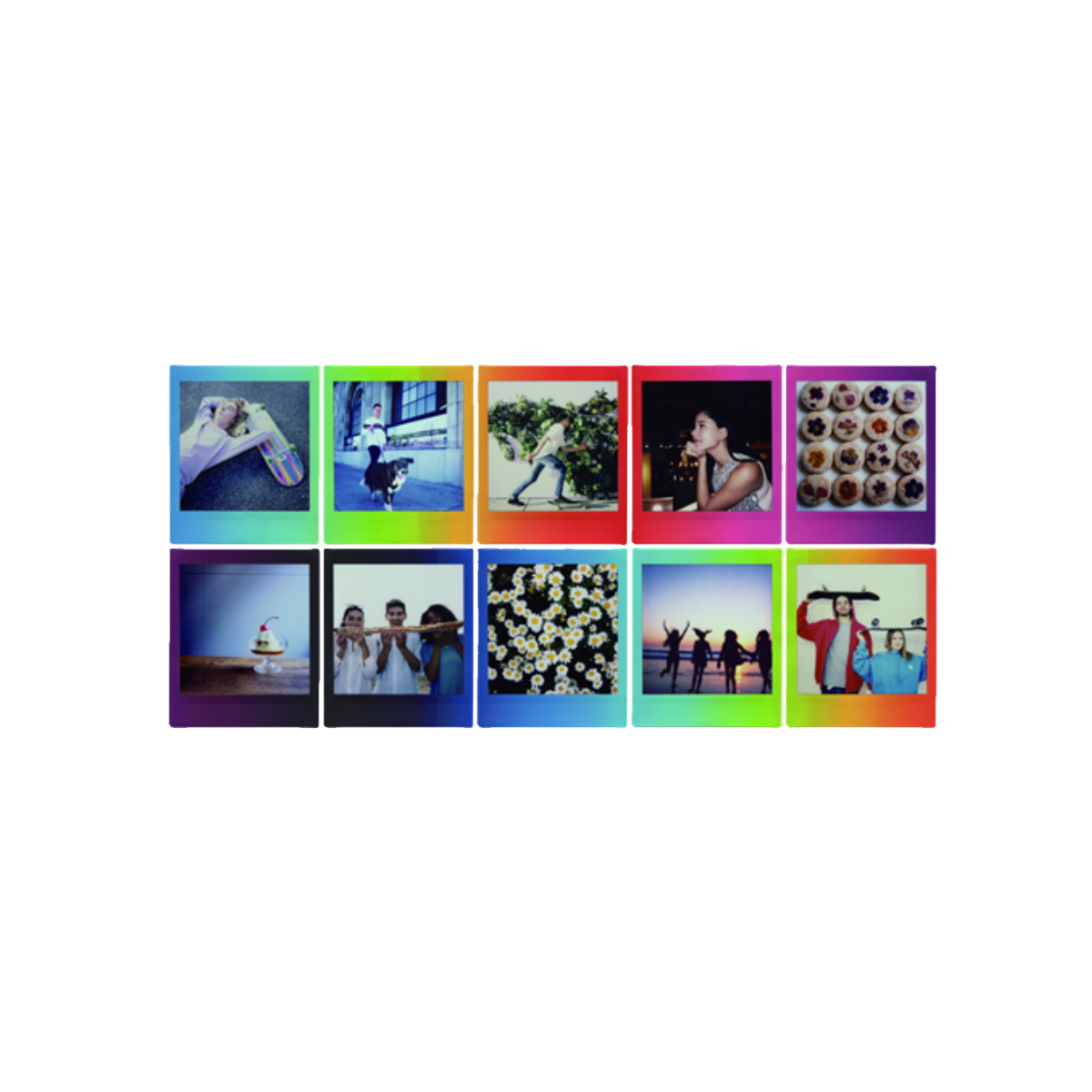 Fujifilm INSTAX square Rainbow Sofortbildfilm mit 10 Aufnahmen