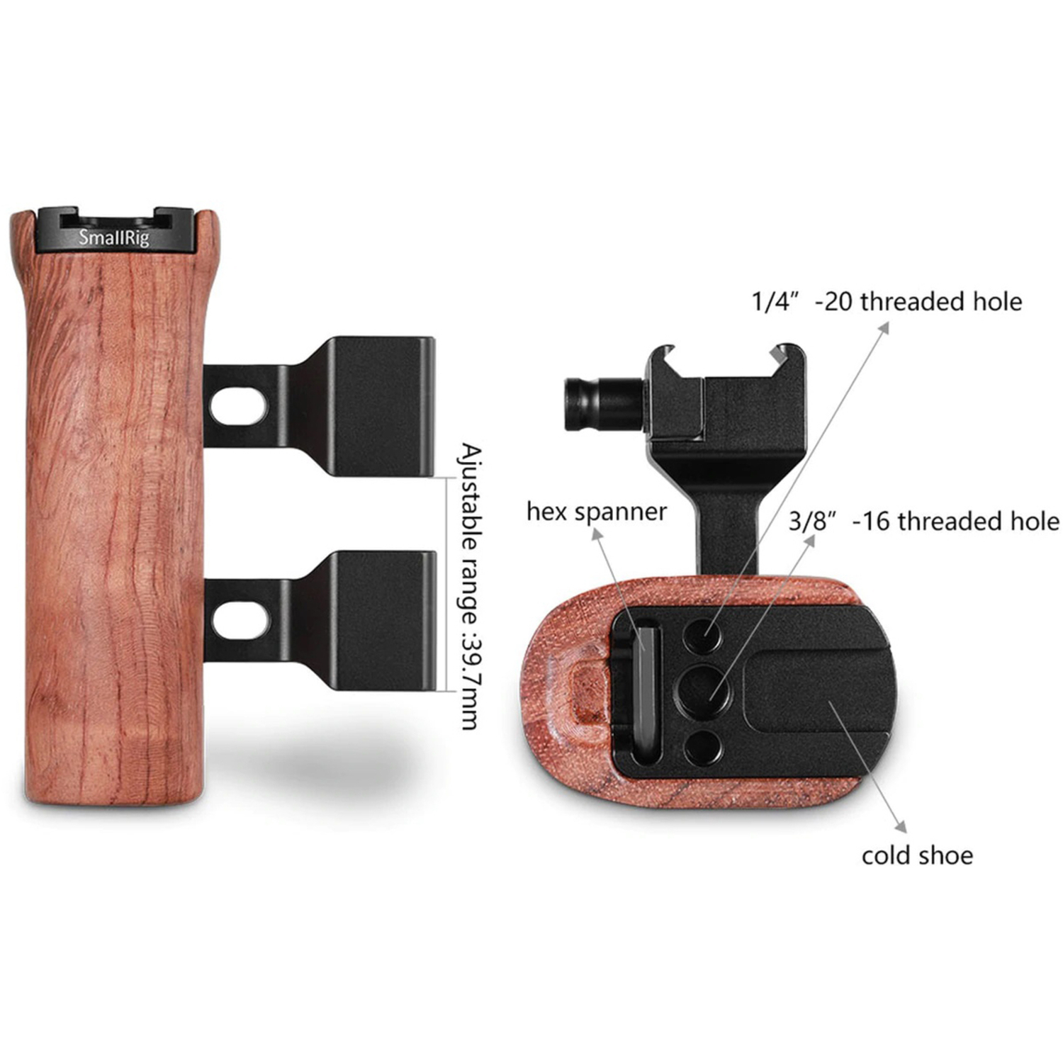 SmallRig Holzgriff mit Nato 2187 
