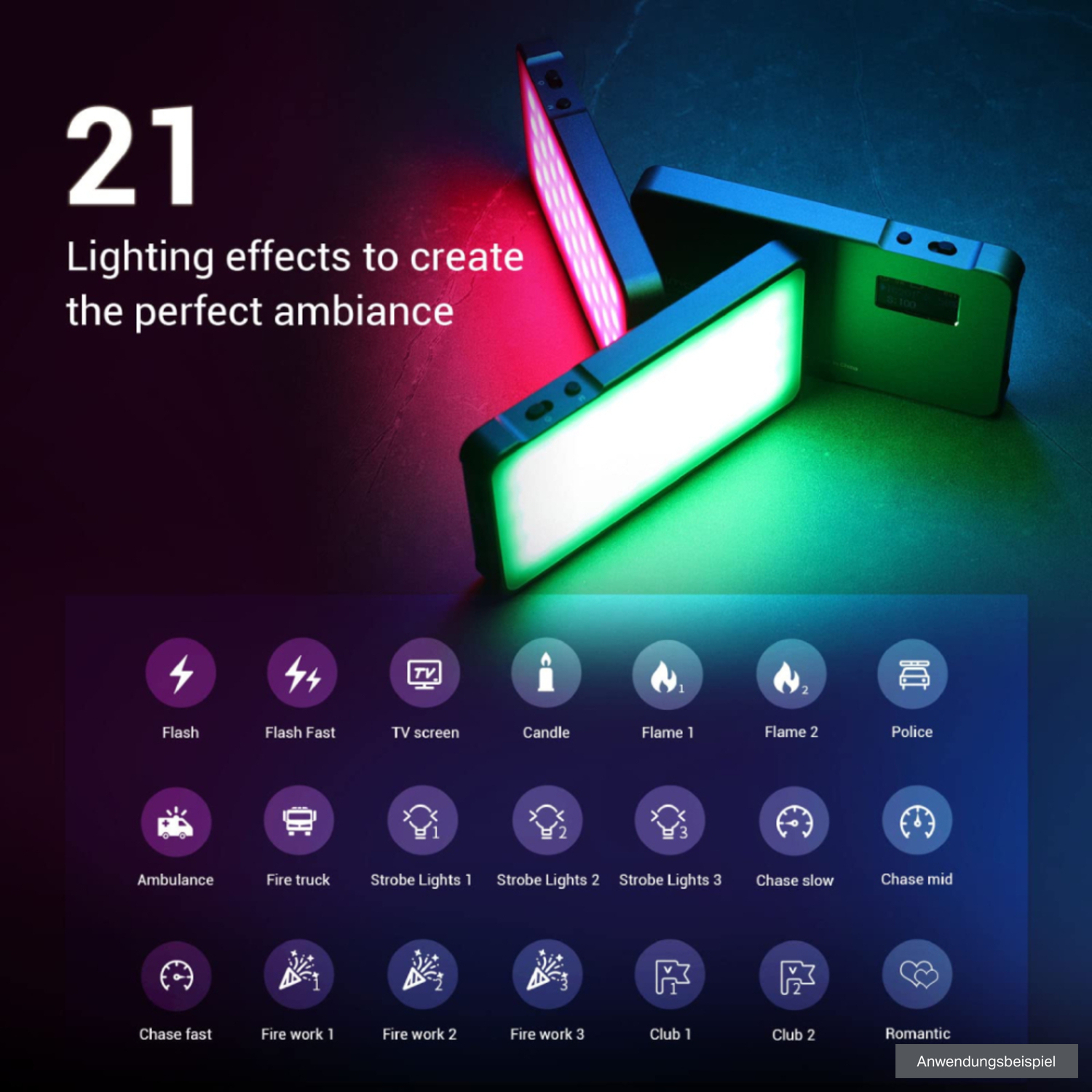 SmallRig RGB Videoleuchte Vibe P96L 3489BC