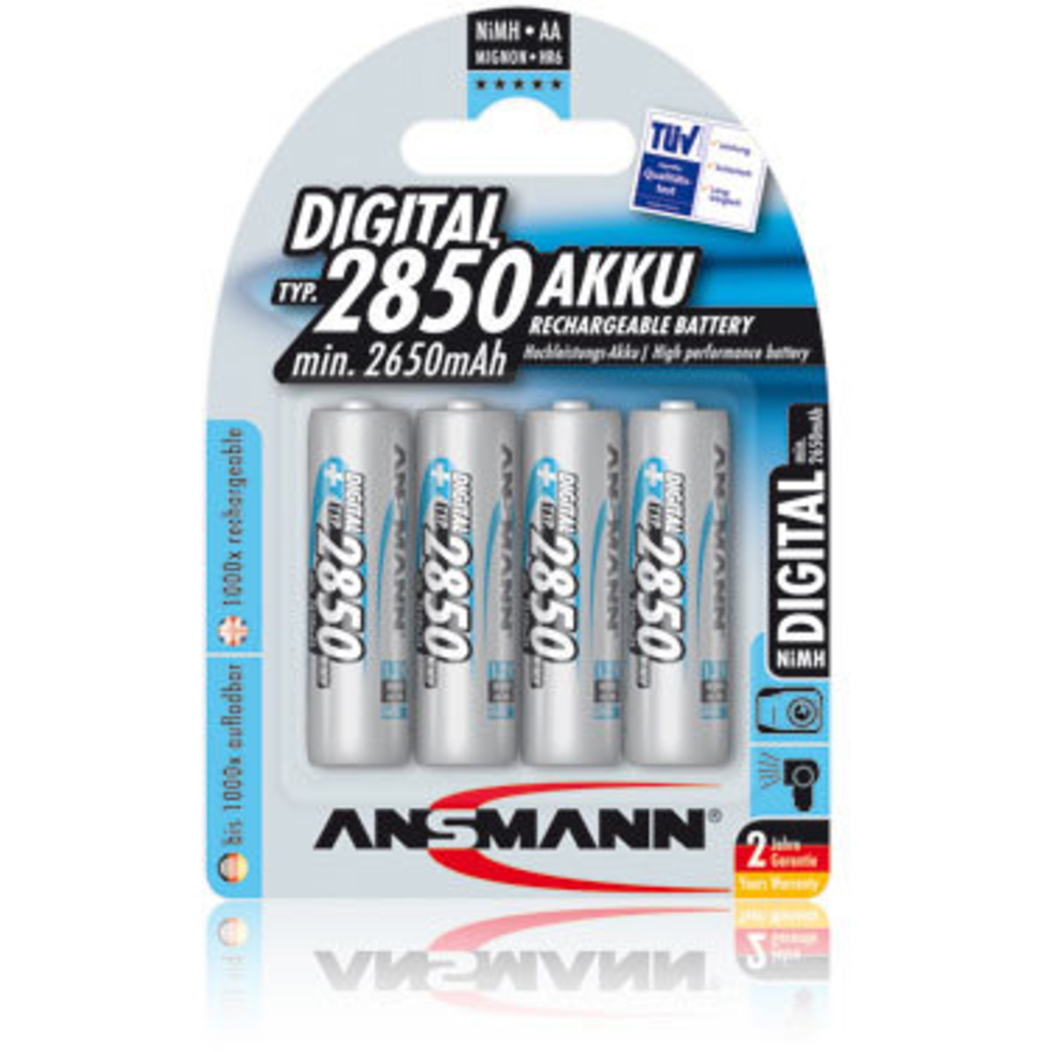 Ansmann Akku Digital Typ 2850 AA Mignon Ni-MH 1,2V 4er Pack