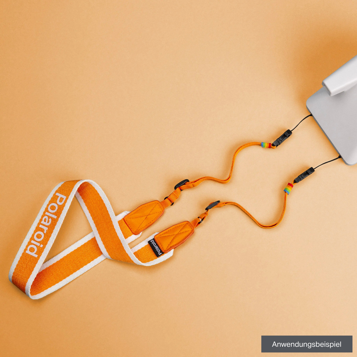 Polaroid Kameragurt Flat Orange Stripe