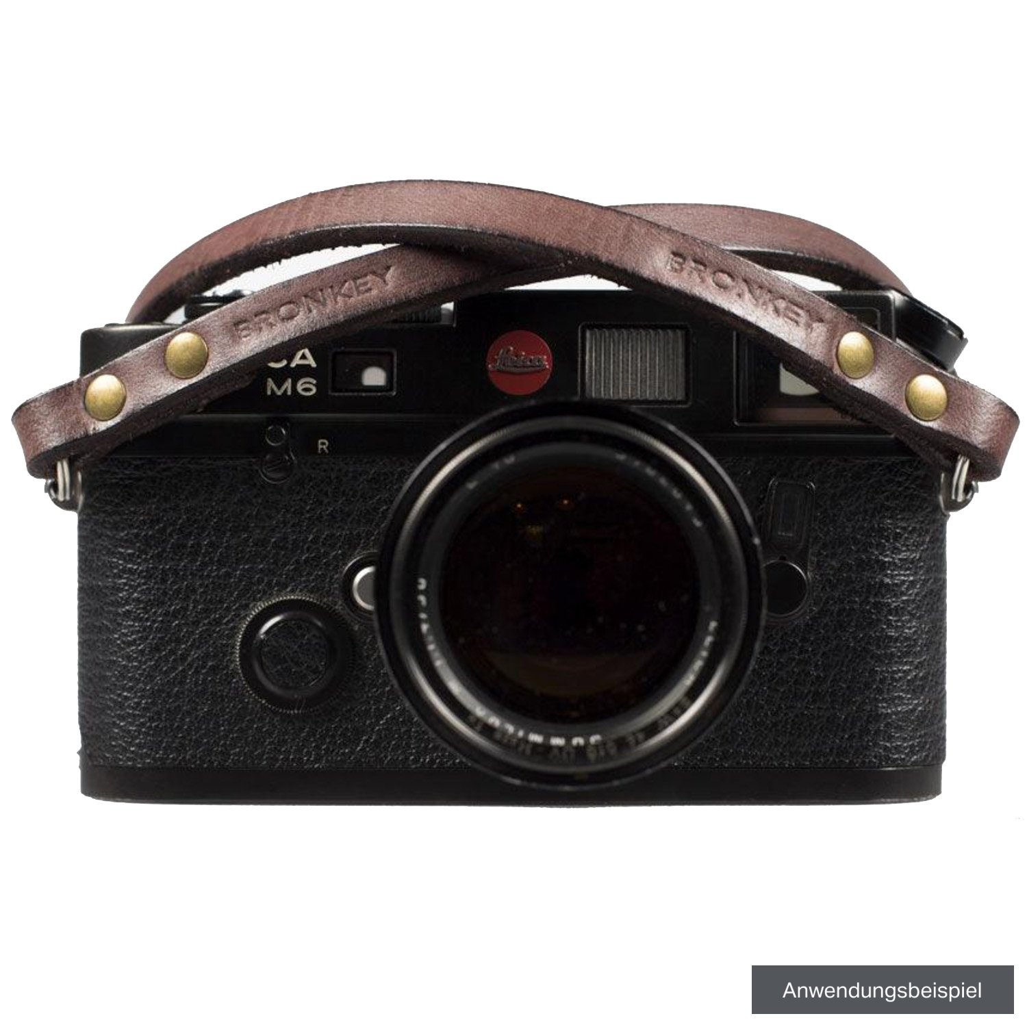 Bronkey Kameragurt Berlin #102 Leder 120cm braun