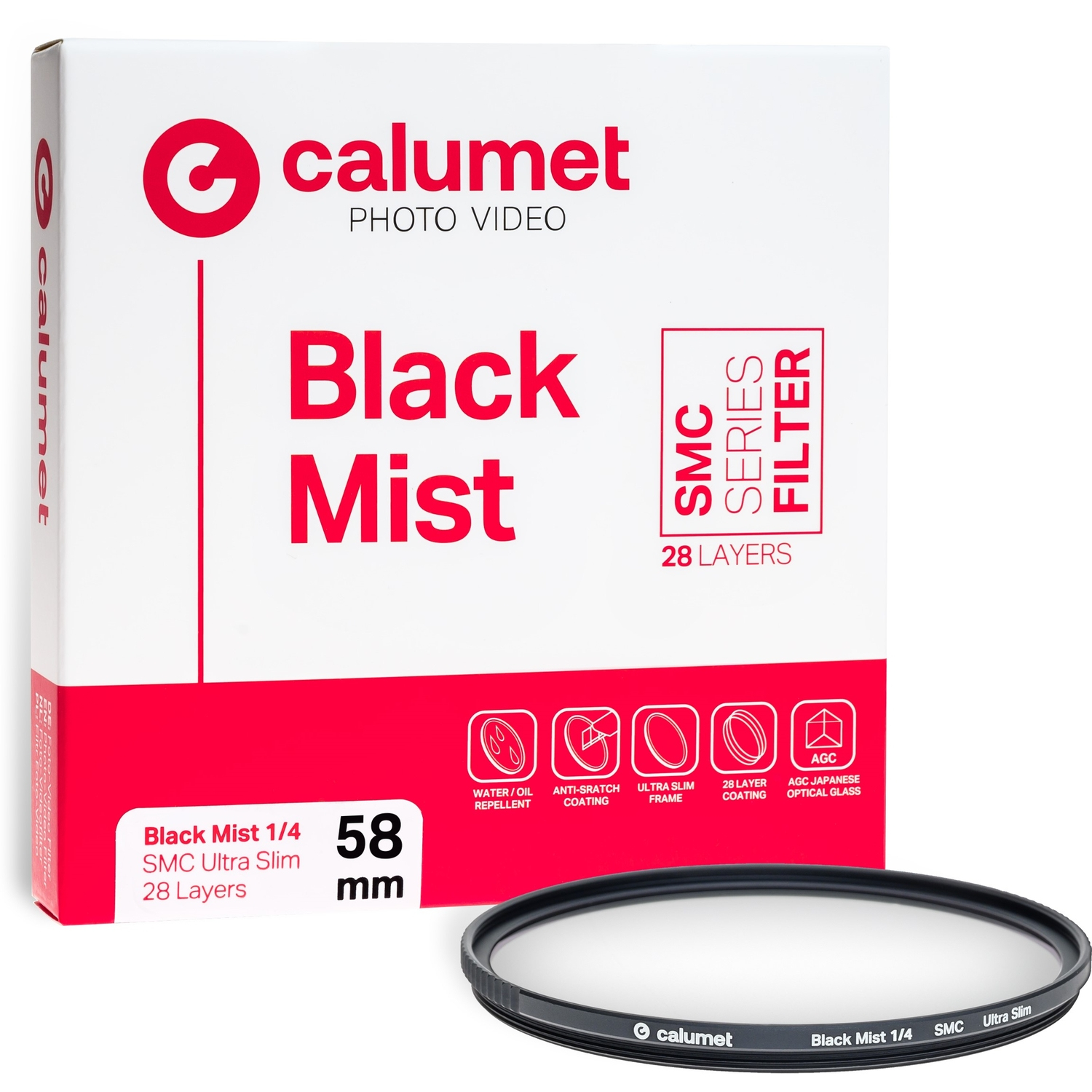Calumet Black Mist 1⁄4 SMC 58mm Ultra Slim 28 Lagen Effektfilter 