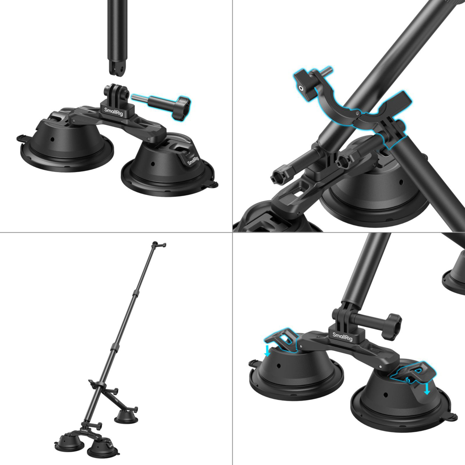 SmallRig Kamera-Saugnapf-Autohalterungsset 4380