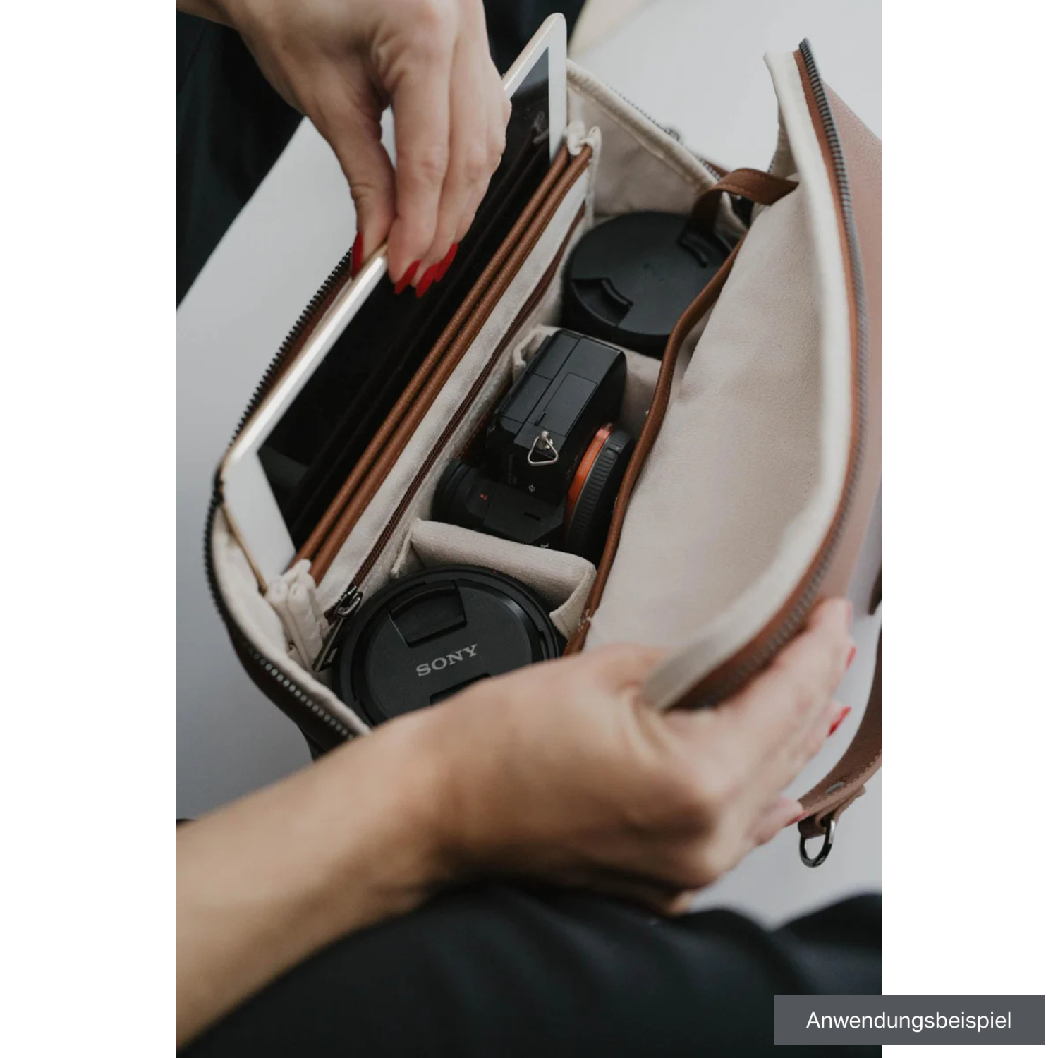 LOULEX Umhängetasche Organizer-Bag 10,1L braun