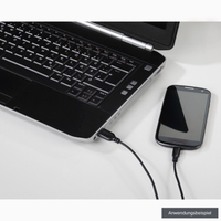 Hama Micro-USB-Kabel vergoldet 0,75m schwarz