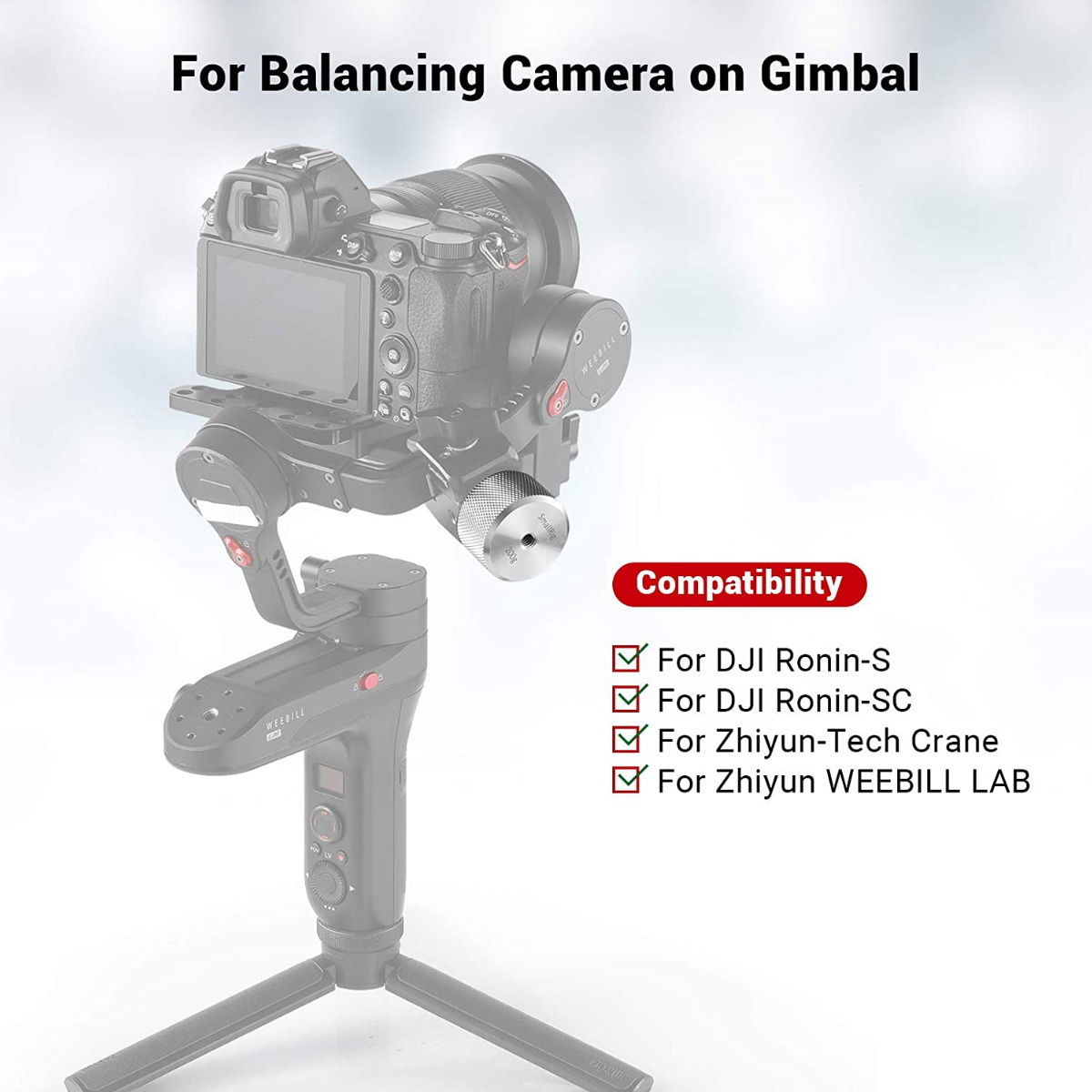 Small Rig 2285 Gegengewicht 200 g für DJI Ronin S / Zhiyun Gimbal Stabilizer