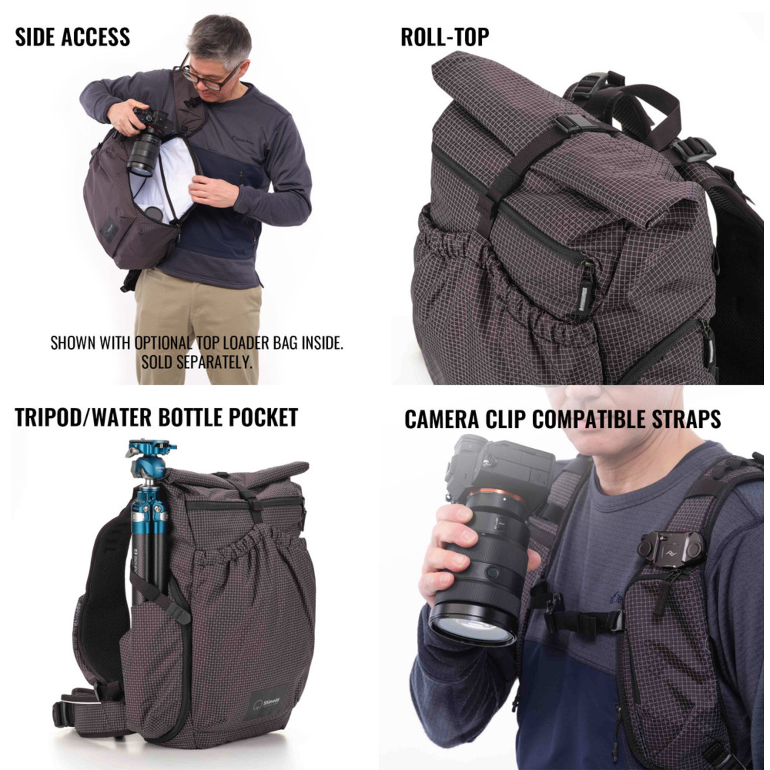 Shimoda Side Lite 22 Rucksack Schwarz/Weiß