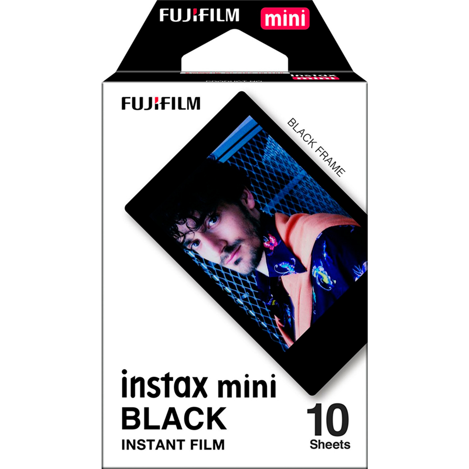 Fujifilm INSTAX mini Black Frame Sofortbildfilm für 10 Aufnahmen