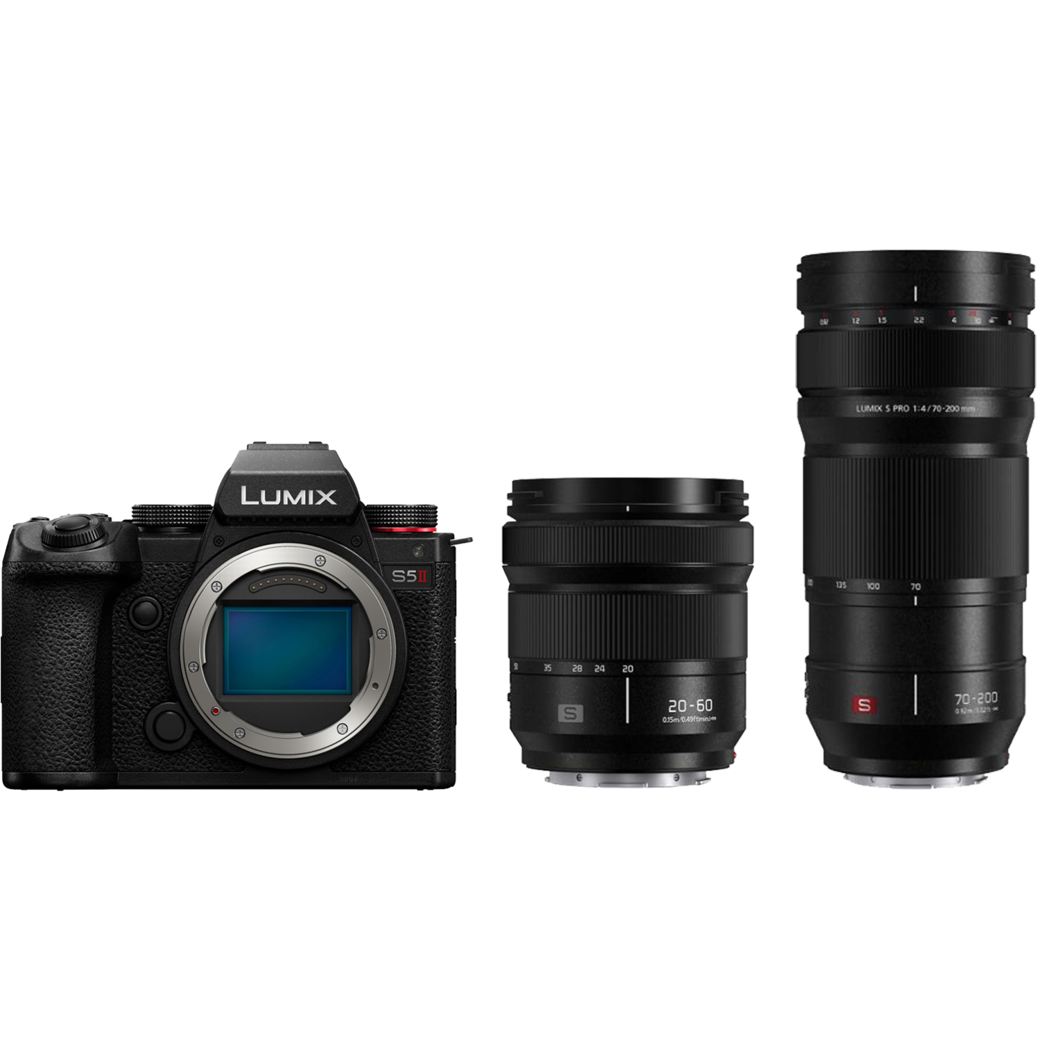 Panasonic LUMIX DC-S5II mit LUMIX S 20-60mm F3.5-5.6 und LUMIX S PRO 70-200mm F4 OIS