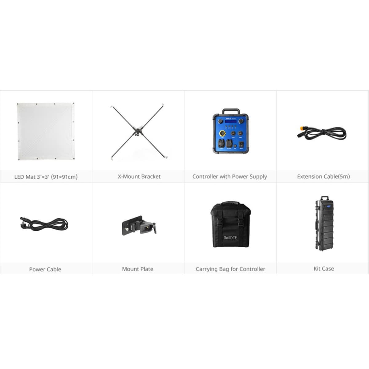 Fomex RollLite RL33 Faltbares LED Licht mit 300W Kit