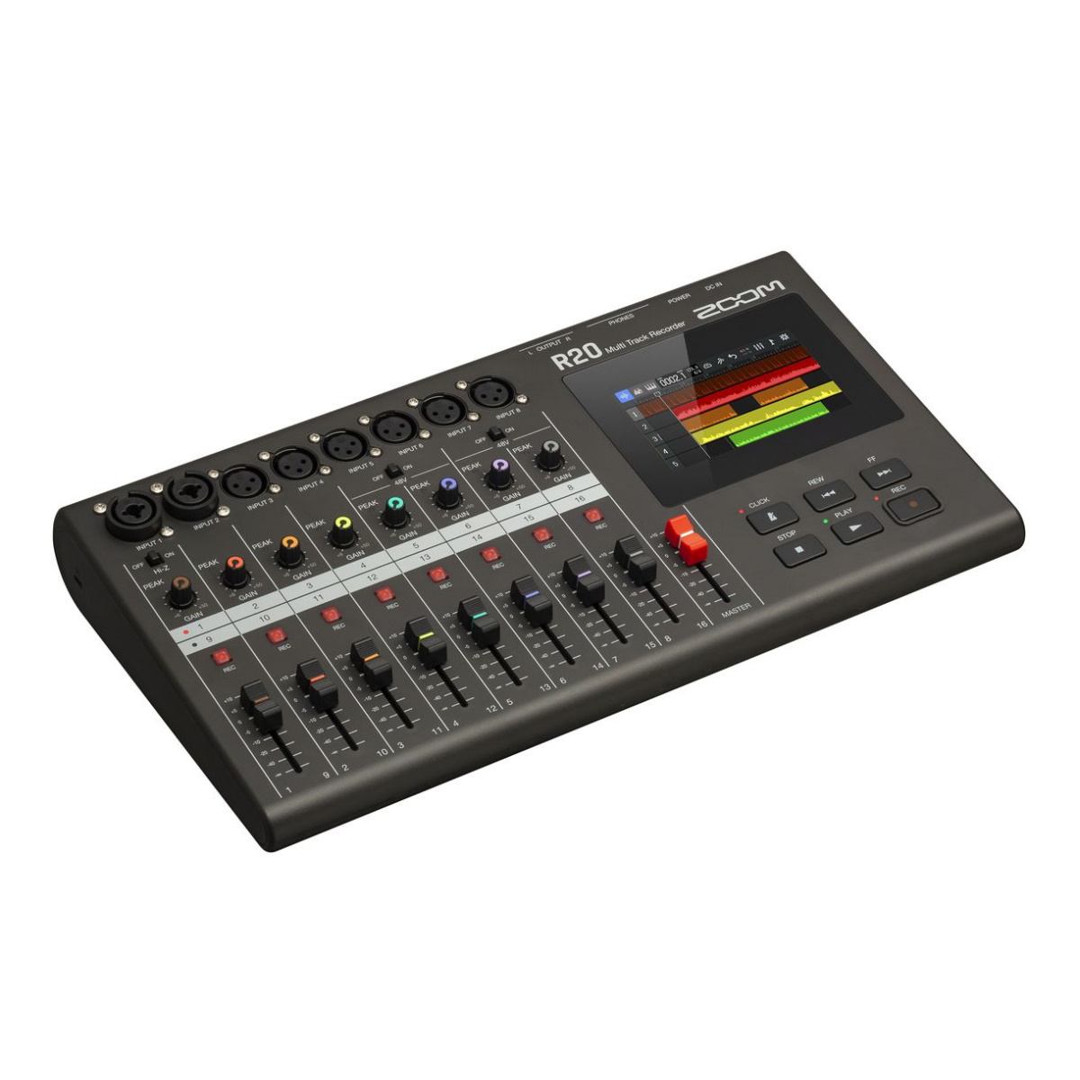 Zoom Multi Track R20 Recorder mit 16 Aufnahmespuren