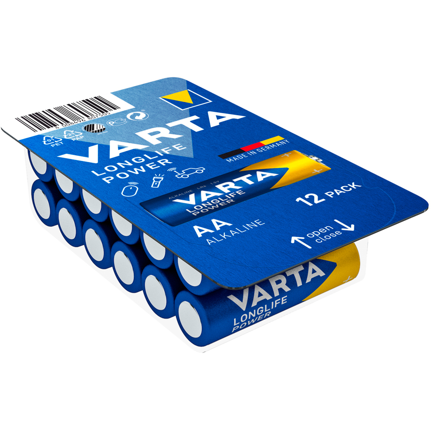 Varta Batterie Longlife Power AA Mignon Alkaline 1,5V 12er Pack
