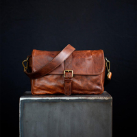 Bronkey Paris Leder Camera Bag Cognac