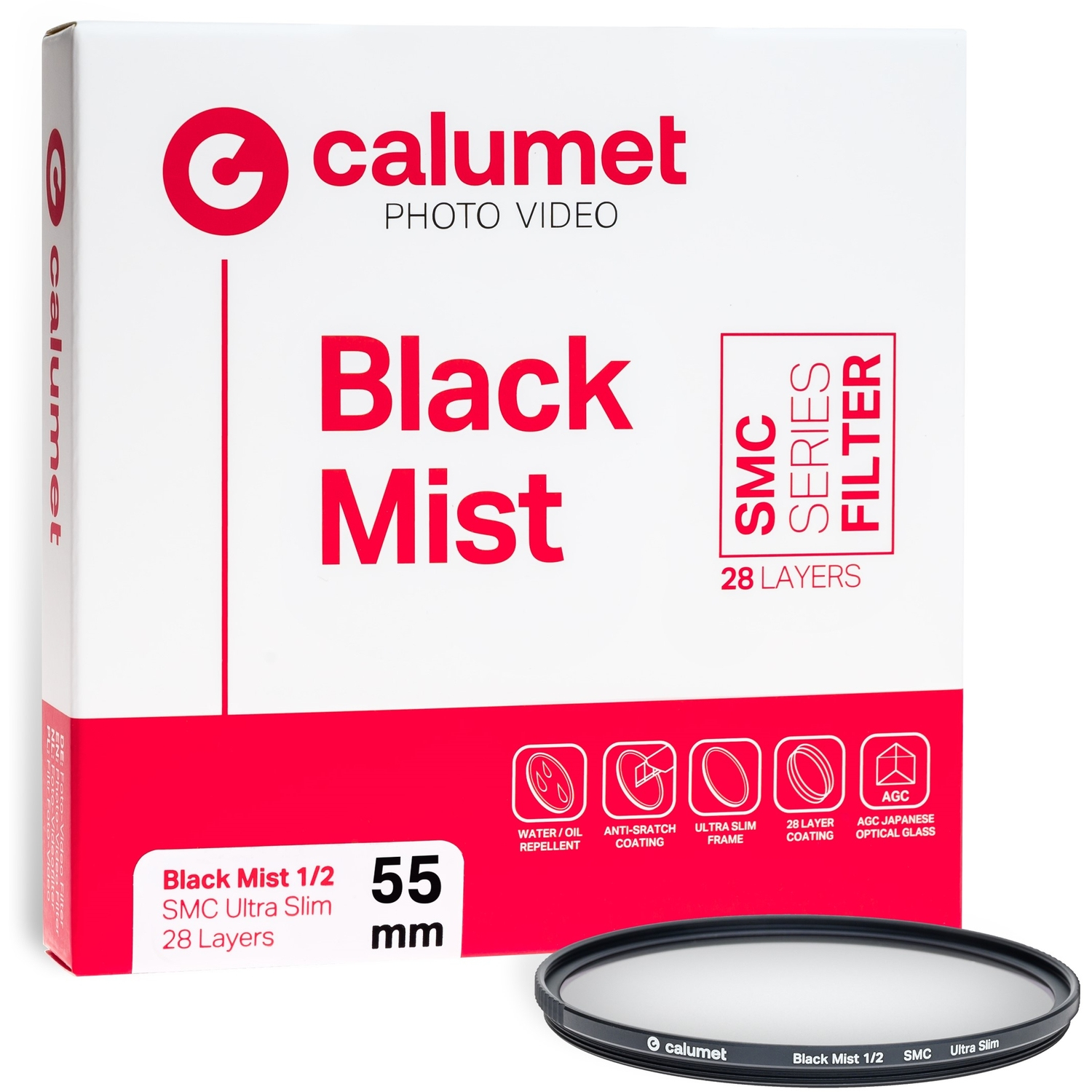 Calumet Black Mist 1⁄2 SMC 55mm Ultra Slim 28 Lagen Effektfilter 
