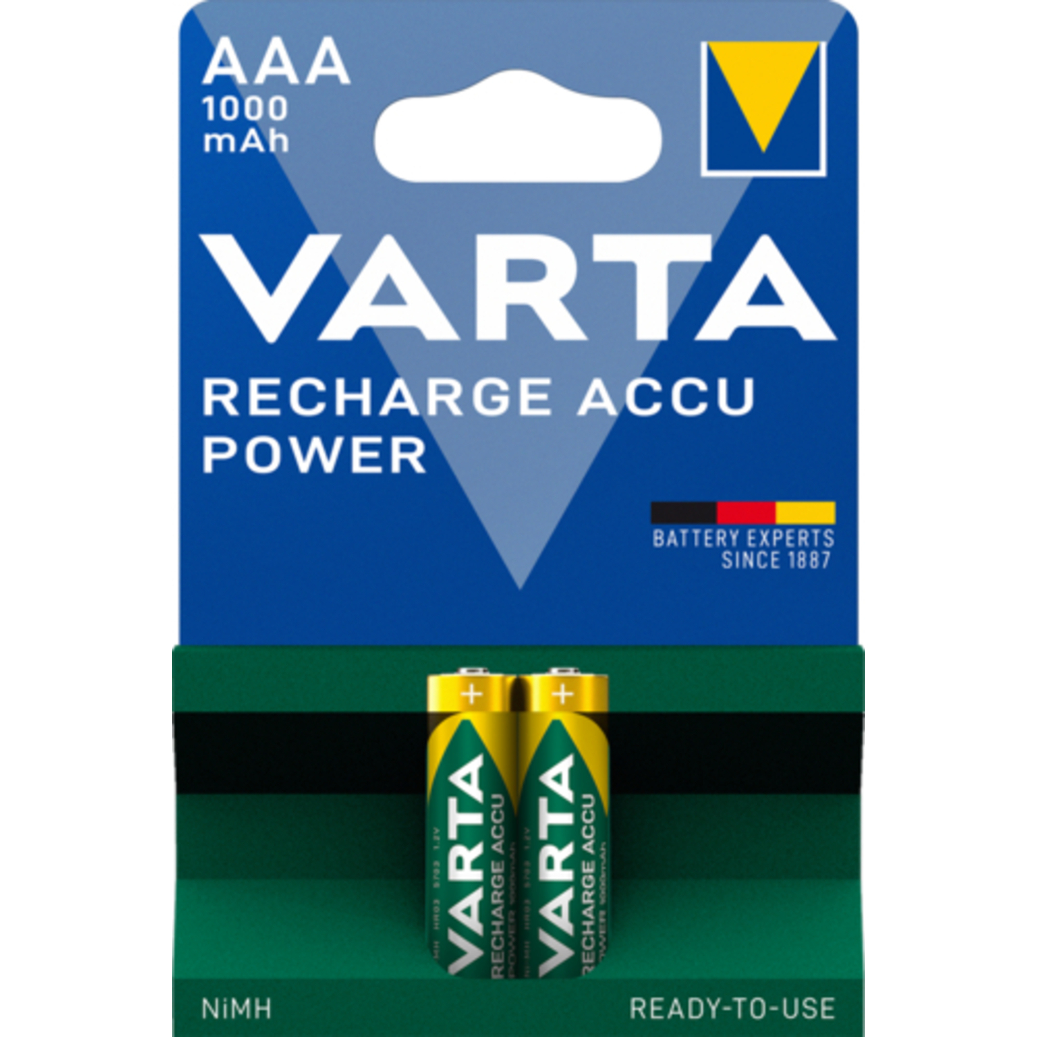 Varta Batterie Recharge Accu Power AAA Micro Ni-MH 1,2V 2er Pack