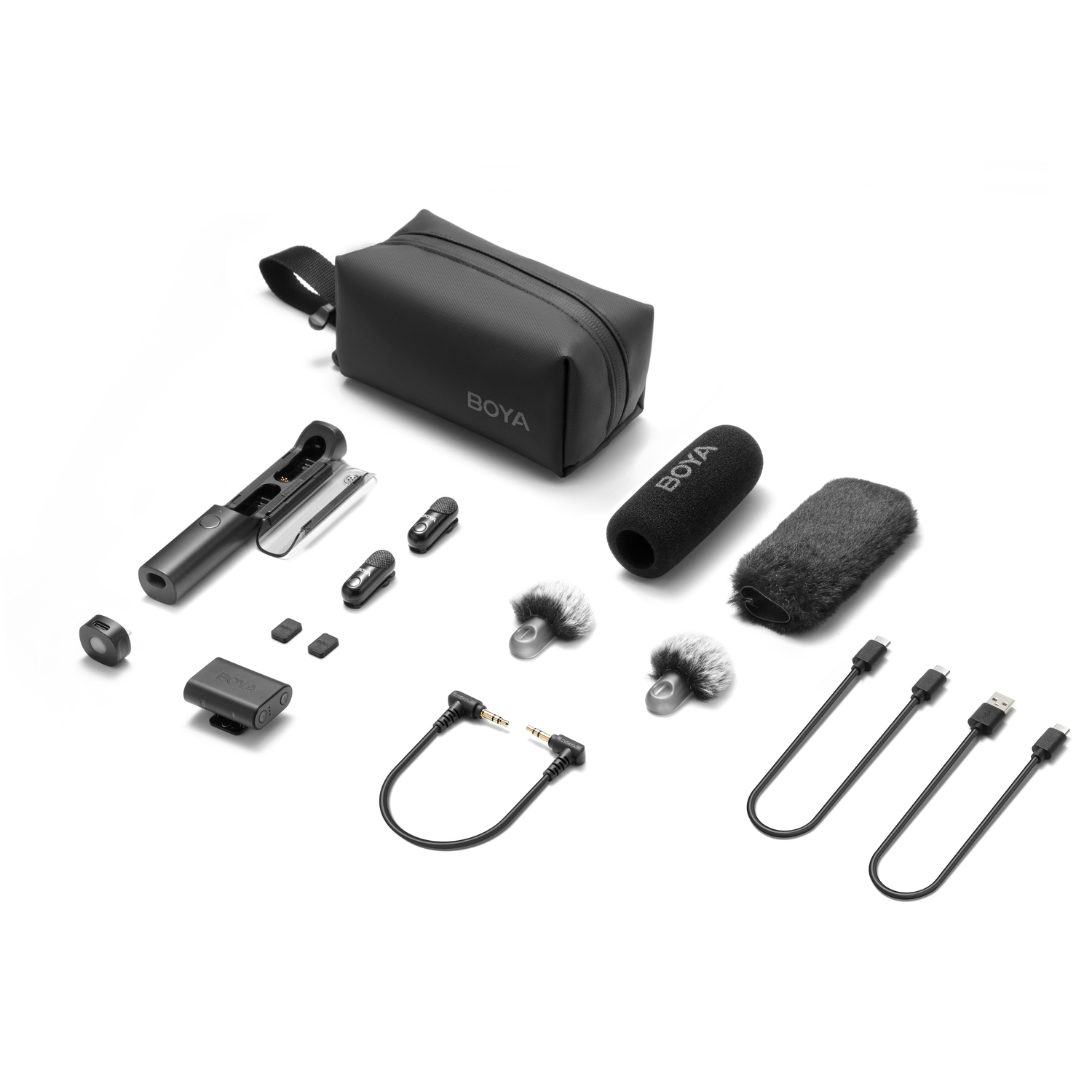 BOYA Magic KI-Mikrofon mit 2 Sendern und 2 Empfängern