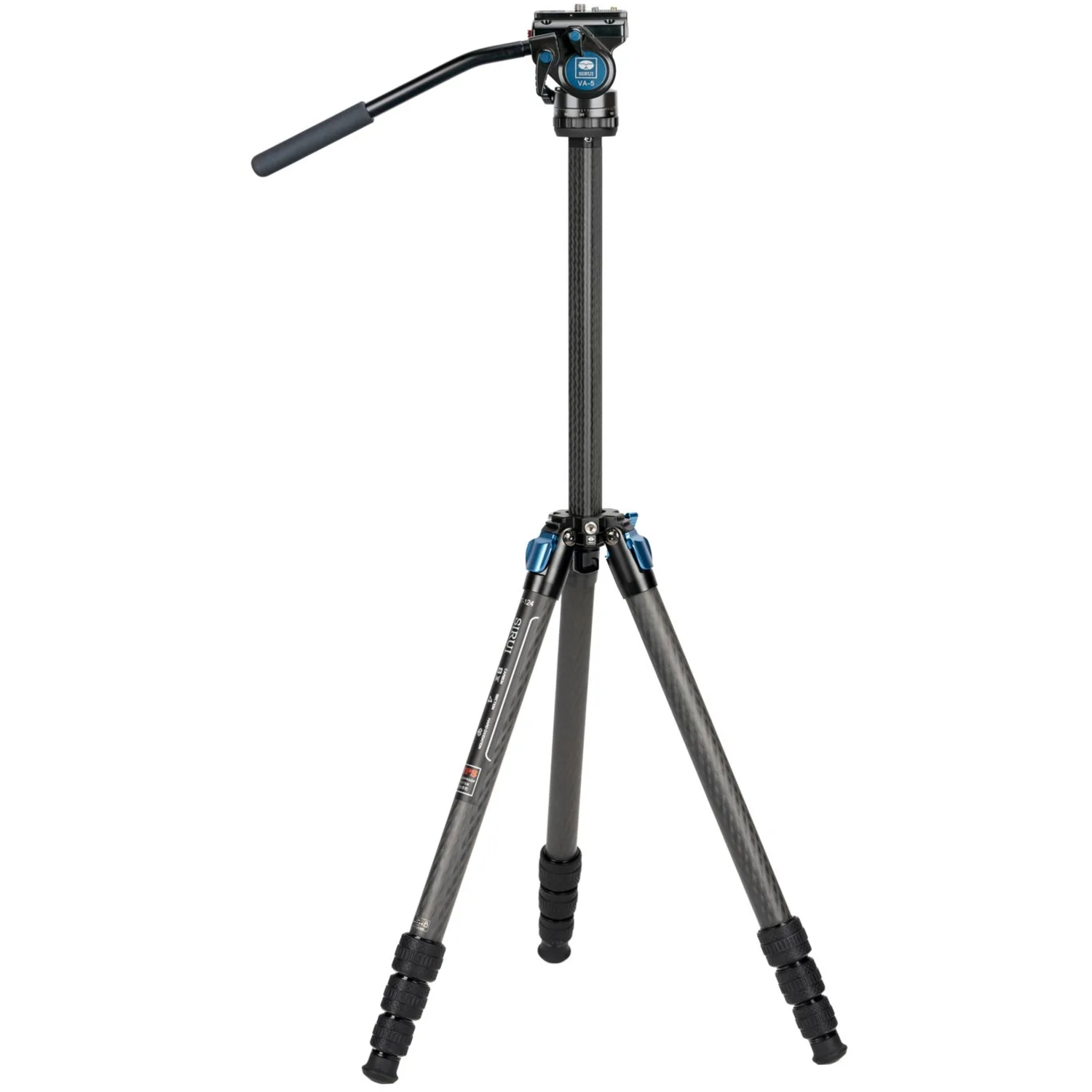 SIRUI ST-124 Superb Travel Dreibeinstativ Carbon 166cm mit Videokopf VA-5